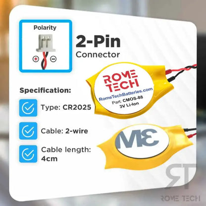 RTC CMOS Battery for HP ENVY TouchSmart 4-1129tu Sleekbook